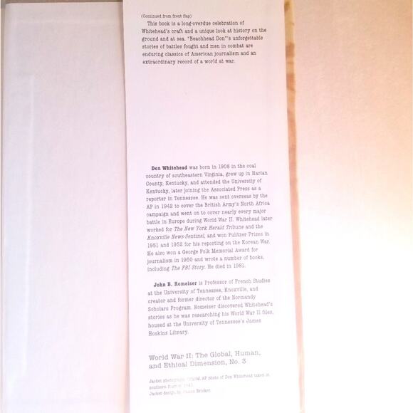 Beachhead Don Whitehead Reporting The War European Theater 1942-45 Book, Books - Picture 4 of 8